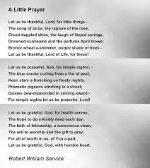 a little prayer poem by robert william