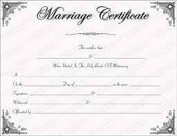 Marriage Certificate Format 7 Blank Editable Formats Dotxes
