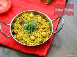 aloo poha flattened rice with potatoes