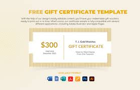 free gift certificate template