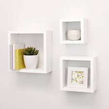 Kieragrace Kg Cubbi Floating Wall Shelves White Set Of 3