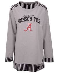 Womens Alabama Crimson Tide Striped Panel Long Sleeve T Shirt