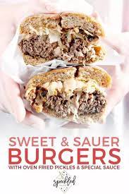 sauer burgers with sweet sriracha