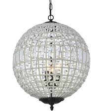 Elegant Lighting 1205d18 Olivia 18 Wide 3 Light Crystal Globe Pendant Target