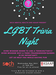 Health tips, fun facts and trivia at i spa health studio we are dedicated to improving our clients' wellness in all aspects of their lives. Lgbt Trivia Night Soch Mental Health