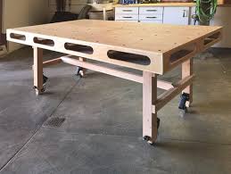 Rolling Assembly Table Workbench With