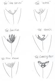With all that chopped hair over your pubic area and thighs, it would be difficult to have a clear view. Illustrate Pubic Hair Styles For The Encyclopydia Of Lydia Hitrecord