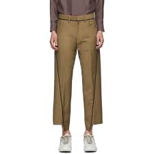 Lanvin Tan Asymmetric Trousers