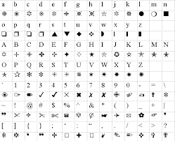 Symbol Font Keyboard Images