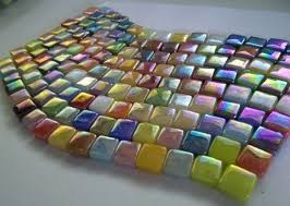 Recycled Square Glass Mosaic Tile