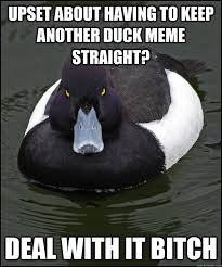upset about having to keep another duck meme straight? deal with ... via Relatably.com