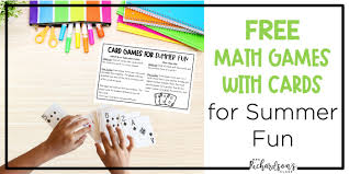 free math games with cards for summer fun