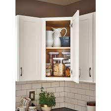 Hampton Bay Westfield Feather White Shaker Stock Assembled Corner Wall Kitchen Cabinet 24 In W X 12 In D X 36 In H