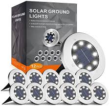 incx solar ground lights 12 packs