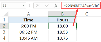 convert time to decimal number in excel