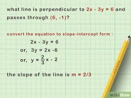 A Perpendicular Line Given An Equation