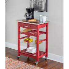 red kitchen islands & carts you'll love