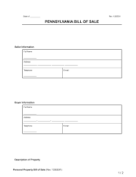 pennsylvania bill of forms pdf