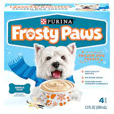 frosty paws dog treats frozen vanilla
