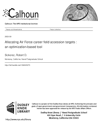 Pdf Allocating Air Force Career Field Accession Targets An