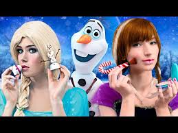 9 diy frozen elsa makeup vs anna makeup