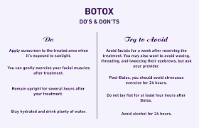 do s and don ts after botox treatment