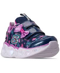 Skechers Toddler Girls S Lights Color Me Hearts Light Up Stay Put Closure Casual Sneakers From Finish Line Reviews Finish Line Athletic Shoes Kids Macy S