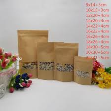 suppliers 100pcs zipper kraft paper bag
