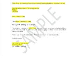 Sample Layoff Letter Employee Termination Laid Off Template