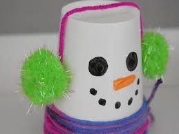 Paper Cup Snowman Craft Our Kid Things