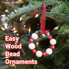 easy and cute wood bead ornaments