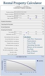 Investing Rental Property Calculator Roi Real Estate Investing