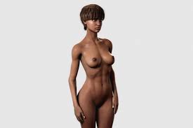 Naked Black Woman Fit - 3D Model by sophia3d