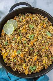 tex mex ground beef and rice skillet