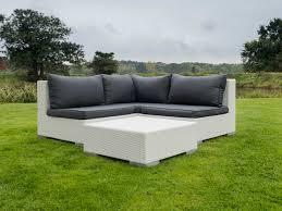 white rattan outdoor furniture with