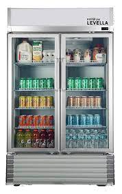 Premium Levella 21 Cu Ft 2 Door Commercial Refrigerator With Glass Display