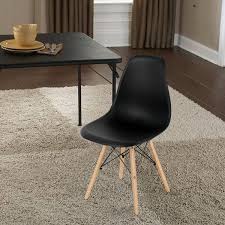 Black Wooden Frame Dining Side Chairs