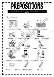 prepositions of place esl worksheet