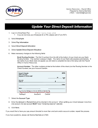 Update Your Direct Deposit Information