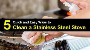to clean a stainless steel stove