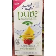 Crystal Light Pure No Artificial Sweeteners Truvia Raspberry Lemonade Flavor Drink Mix Calories Nutrition Analysis More Fooducate