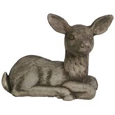 Sitting Deer Statue Sculpture