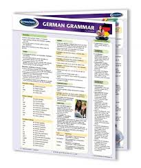 Details About German Grammar Language Quick Reference Guide