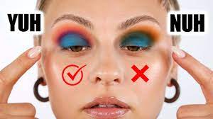 how to blend blue with orange eyeshadow