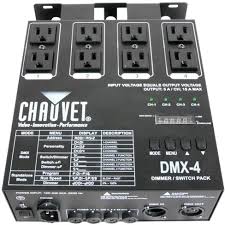 Chauvet Dmx 4 4 Channel Dmx 512 Dj Dimmer Switch Relay Pack Light Controller Target