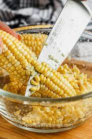 how to cut corn off the cob spend