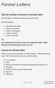 Business Letter Formal Format Business Letter Hd Png