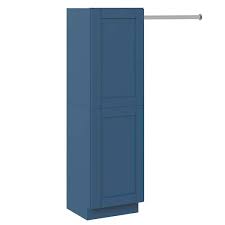 Mill S Pride Richmond Valencia Blue 64 5 In H X 18 In W X 12 In D Plywood Laundry Room Wall Cabinet Tower And Rod With 2 Shelves