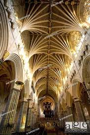exeter cathedral interior with vaulted