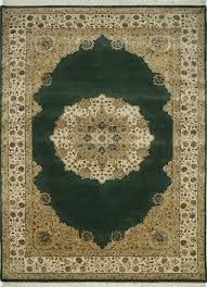 aurora green hand knotted wool and silk